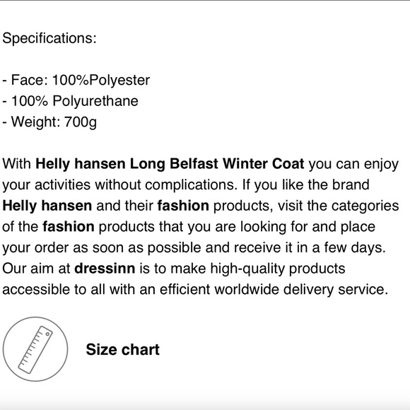 Helly Hansen, Long Belfast Jacket. Insulated, Waterproof Jacket, Women’s Med - Picture 5 of 6